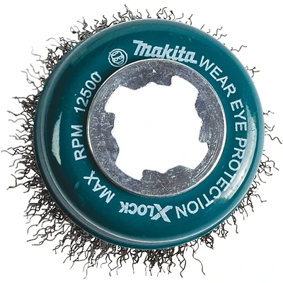 D-72637 X-lock 3 In. Carbon Steel Crimped Wire Cup Brush, 0.012 In., 1 Pk