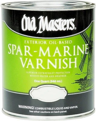 Old Masters 92404 Spar Marine Varnish, Oil-Based, Gloss, Clear, 1-Qt.