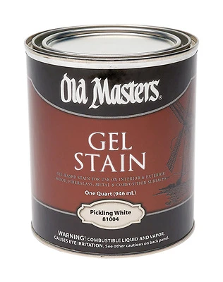 Gel Stain, Oil-Based, Pickling White, 1-Qt.