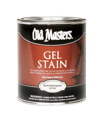 Gel Stain, Oil-Based, Dark Mahogany, 1-Qt.