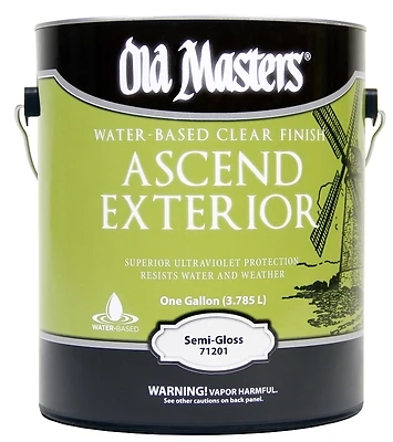 Old Masters 74601 Spar Urethane, Water-Based, Semi-Gloss, Clear, 1 Gal