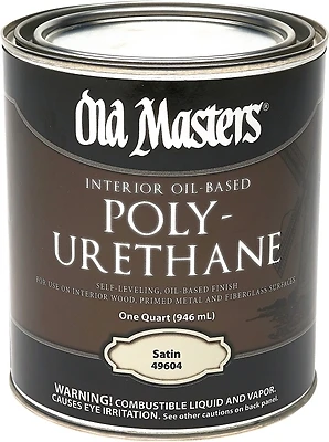 Old Masters 49604 Polyurethane, Oil-Based, Satin, Clear, 1-Qt.