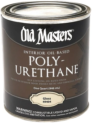 Old Masters 49404 Polyurethane, Oil-Based, Gloss, Clear, 1-Qt.