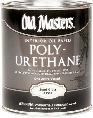 Old Masters 49504 Polyurethane, Oil-Based, Semi-Gloss, 1-Qt.