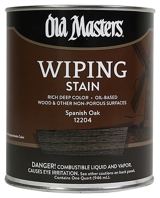 Old Masters 12204 Wiping Stain, Oil-Based, Spanish Oak, 1-Qt.