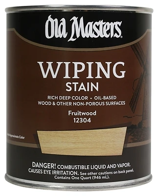 Old Masters 12304 Wiping Stain, Oil-Based, Fruitwood, 1-Qt.