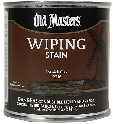 Old Masters 12216 Wiping Stain, Oil-Based, Spanish Oak, 1/2-Pt.