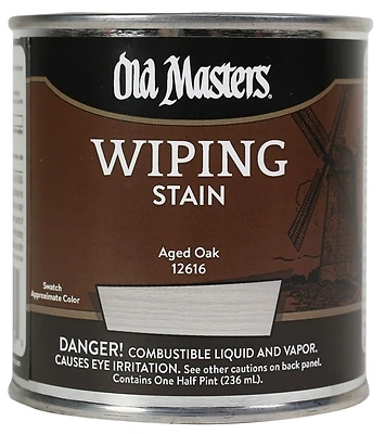 Old Masters 12616 Wiping Stain, Oil-Based, Aged Oak, 1/2-Pt.