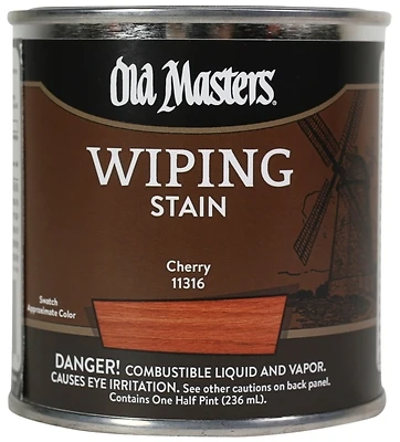 Old Masters 11316 Wiping Stain, Oil-Based, Cherry, 1/2 Pt.