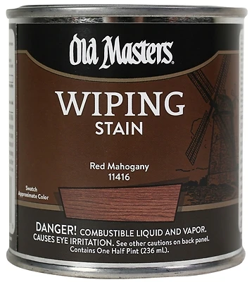 Old Masters 11416 Wiping Stain, Oil-Based, Red Mahogany, 1/2-Pt.