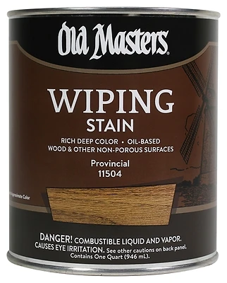 Old Masters 11504 Wiping Stain, Oil-Based, Provincial, 1-Qt.