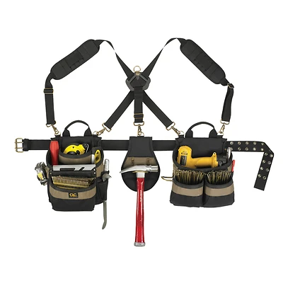 23-pocket Polyester Comfortlift Carpenter Apron 5-piece, Adjustable Belt 32-48 In.