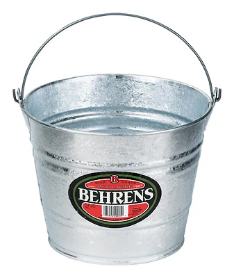 Behrens 8 Qt. Hot-Dipped Galvanized Steel Pail, Reinforced Wire Rim
