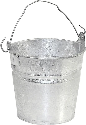 2 Qt. Hot-dipped Steel Pail With Reinforced Wire Rim