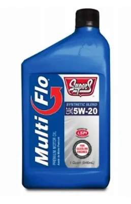 One Quart 5W-20 Synthetic Blend Motor Oil for Engine Lubrication