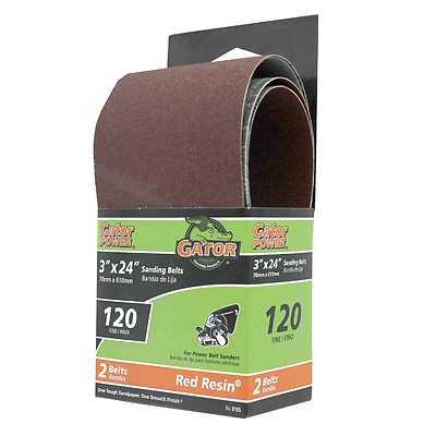2-Pack 3 x 24-Inch 120-Grit Bi-Directional Sanding Sheet