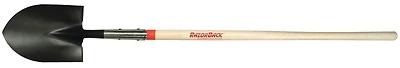 48 In. Wood Handle Round Point Shovel With Steel Blade
