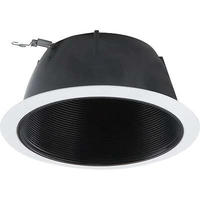 Coilex Baffle, Black With White Trim Ring, 6-In.