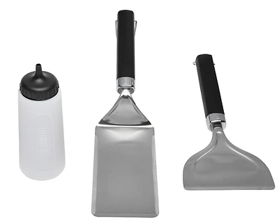 Weber 6777 3-Pc. Griddle Starter Kit, Spatula, Scraper, Squeeze Bottle