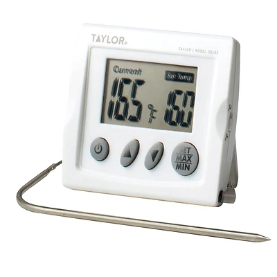 Taylor 3518N Digital Food Thermometer, Probe, Alarm
