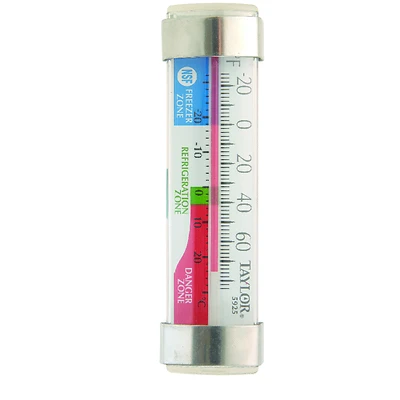 Taylor 5925N Freezing Guide Thermometer, Stainless Steel Clips, -20 to 80°F