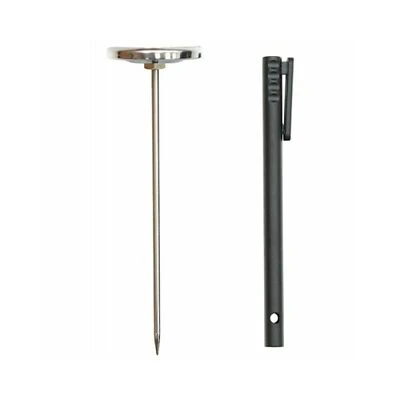 Mr. BAR-B-Q 40293Y Meat Thermometer, 0 to 220 deg F, Analog Display, 2-3/4 in L Probe, Silver