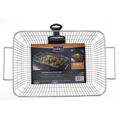 Mr. BAR-B-Q 06816Y Barbecue Roaster, 16.7 in W, 10-1/2 in D, 3 in H, Steel, Carbon Steel Handle