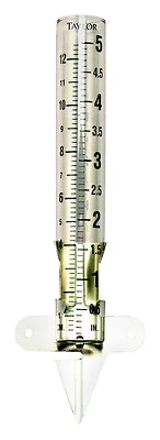 Glass Rain Gauge, 5-In.