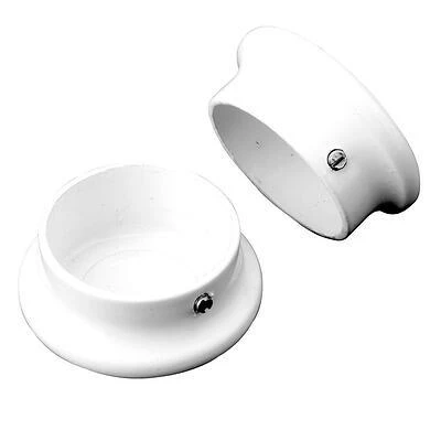 CAP END POLE CLST 1-5/16IN WHT