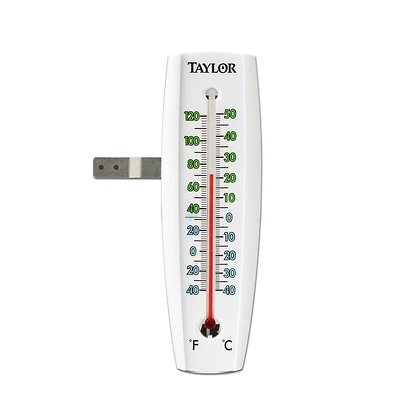 Taylor 5153 2-Way Indoor/Outdoor Window Thermometer, White