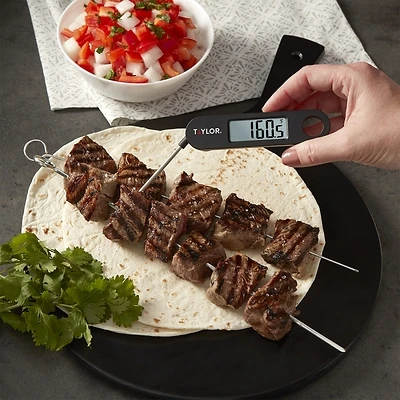 Taylor 1476 Folding Probe Thermometer, -40 to 230°C, LCD Display