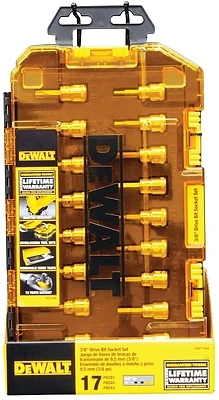 DeWalt DWMT73806 Specialty Bit Socket Set, SAE & Metric, 3/8 In. Drive, 17-Pc.