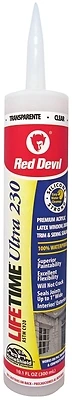 Lifetime Ultra Premium Elastomeric Acrylic Latex Caulk, Clear, 10.1-oz.