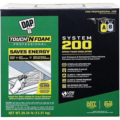 Dap 7565062620 Touch 'n Foam 2-Component Spray Foam Insulation Kit, 200 Board Ft.