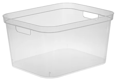 Sterilite 13268606 Tall Storage Bin, Clear, 26 Qt