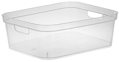 Sterilite 13248608 Short Storage Bin, Clear, 16.5 Qt