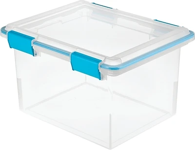 Sterilite Gasket Storage Box, Clear, 32-Qt.
