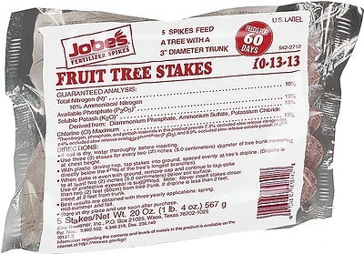 Jobe's 02012 Fruit Tree Fertilizer Spikes, 8-11-11, 5-Pk.