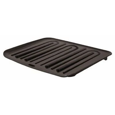 Antimicrobial Dish Drain Board, Drying Mat, Raven Gray, Large