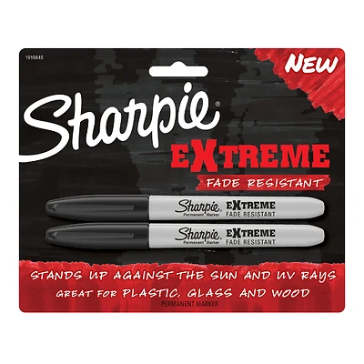 Sharpie 1919845 Extreme Permanent Marker, Fine Point, Black, 2-Ct.