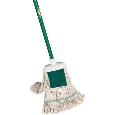 Jumbo Cotton Wet Mop With Steel Handle, Model No. 121, 6.5" X 10.5"