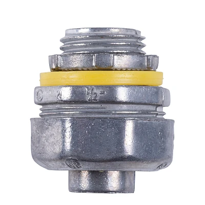 Halex 91625 Liquid Tight Straight Connector, Zinc, 0.5-In.