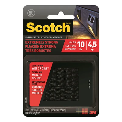 Scotch 12-Pack 1-in Black Fastener