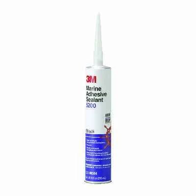 3M 6504 Marine Adhesive Sealant 5200, Black, Fast Cure Polyurethane, 10 Oz.