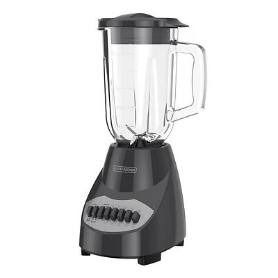 10 Speed Blender, 5 Cup Glass Blending Jar, Gray