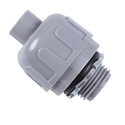 Halex 27622 Liquid-Tight NM Straight PVC Connector, 0.75-In.