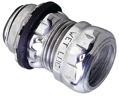 EMT Rain Tight Outdoor Connectors, Steel, 3/4-In. 5-Pk.