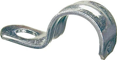 Halex 26153 1-Hole EMT Conduit Strap, 1 in, Steel, Galvanized, 4/BAG