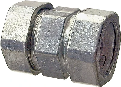 Electrical Metallic Compression Coupling, Zinc Die Cast, 1-1/2-In.