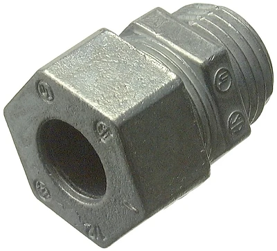 Straight Cord Grip Connector, Gland Type, 1/2-In., 2-Pk.